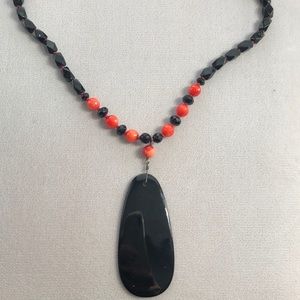 Onyx and Coral necklace